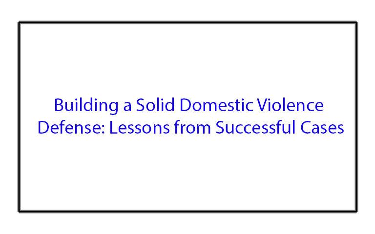 Building a Solid Domestic Violence Defense: Lessons from Successful Cases