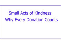 Small Acts of Kindness: Why Every Donation Counts