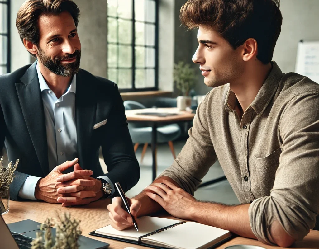 Employee and manager conducting an effective one-on-one meeting