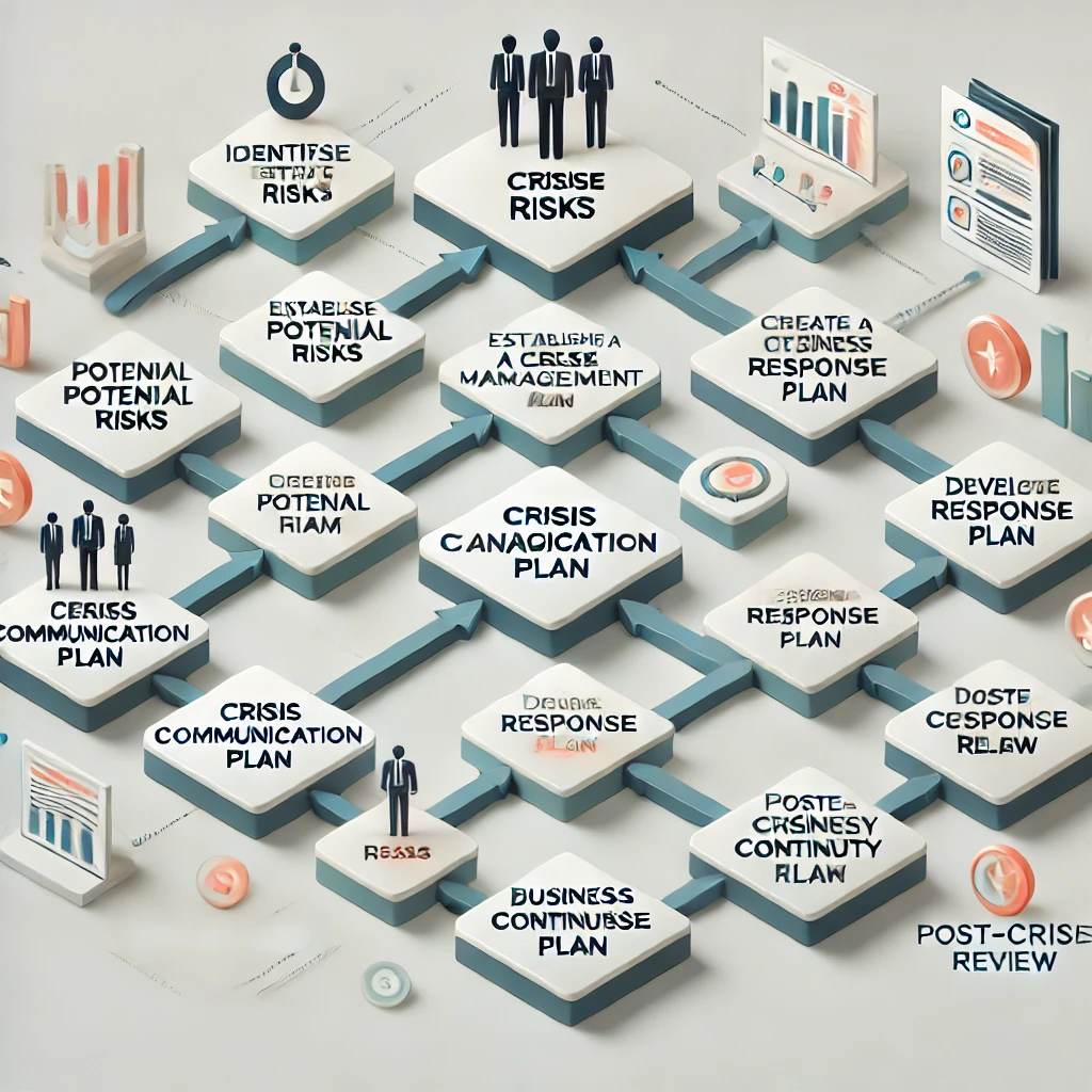 An organized flowchart depicting steps for