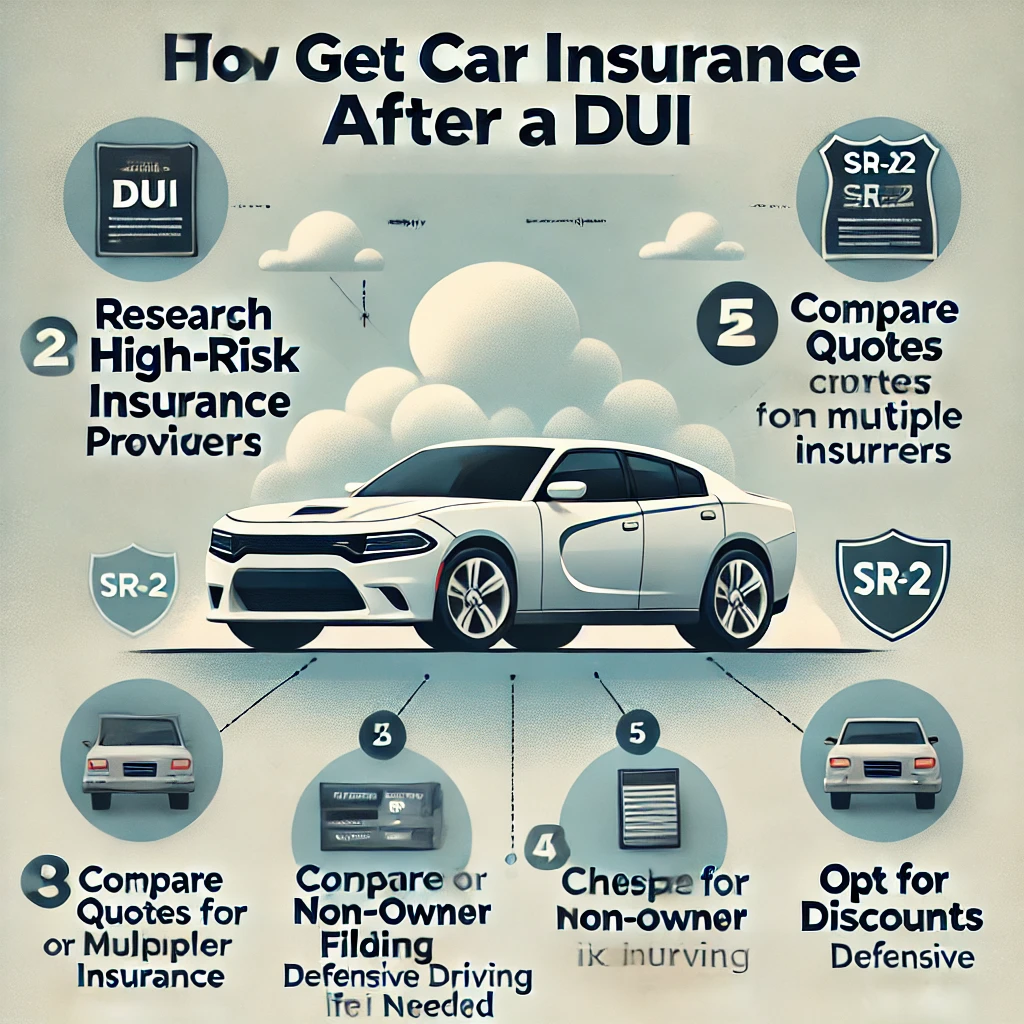 Steps to get car insurance coverage after a DUI