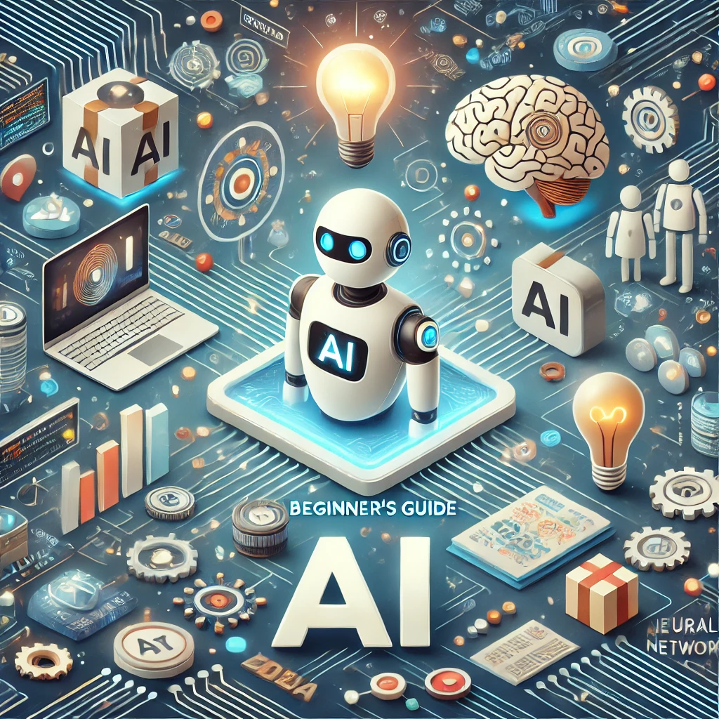 Artificial Intelligence for Beginners guide with tips on AI basics, tools, and applications