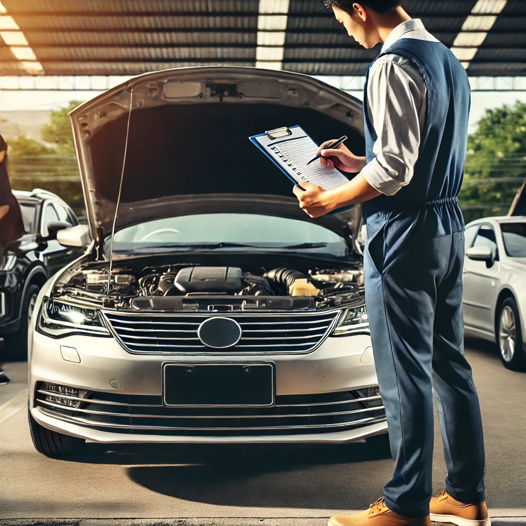 Inspect a used car with a detailed checklist before buying.