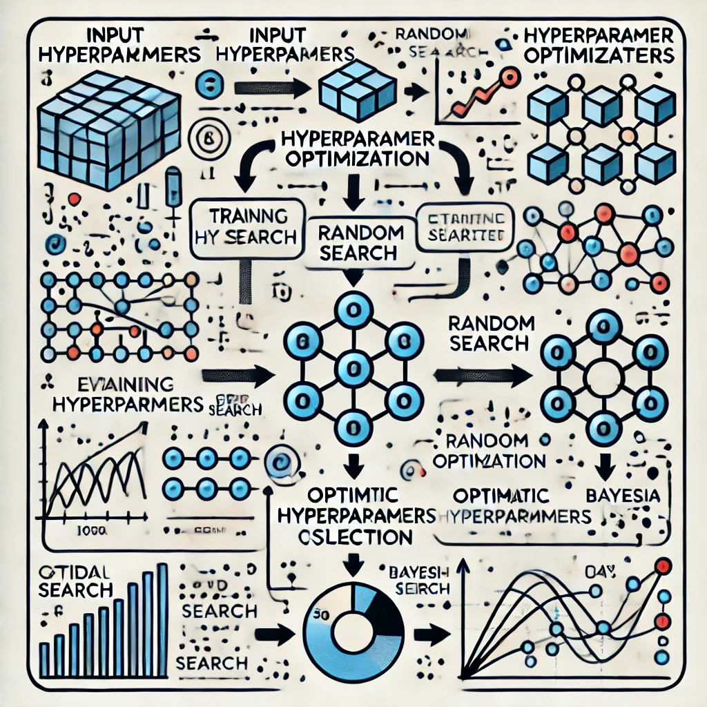 Hyperparameter optimization process in machine learning model development.